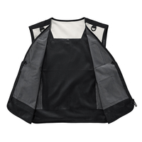 Veste sans manches à fermeture éclair pour photographe de pêche, doublure en maille respirante, veste utilitaire OEM à impression personnalisée pour hommes