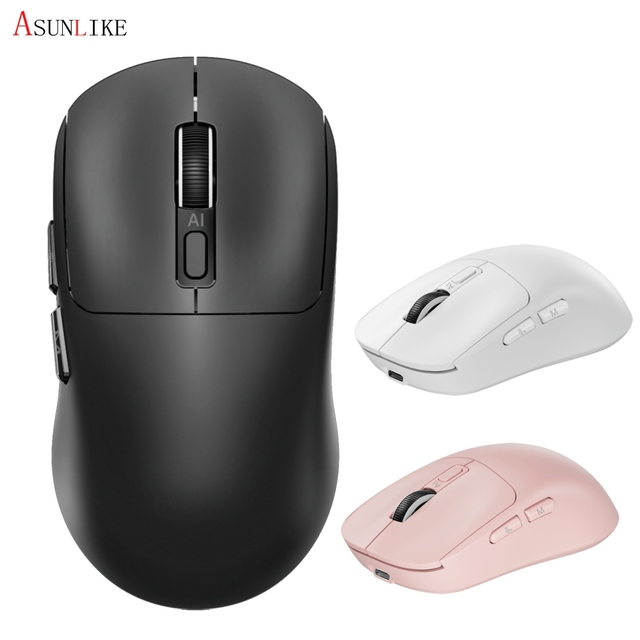 AI Intelligent Voice Wireless Mouse AS-2 Speech Recognition AI Translation Writing LED Ball Rechargeable 2.4G BT Computer