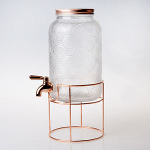 Distributeur de jus, d'eau, de boissons, de <span class=keywords><strong>limonade</strong></span> en verre avec robinet sur pied - Product Image 6