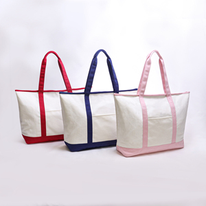 <b>Large</b> Cotton Canvas Tote <b>Bag</b> Contrast Color Shopping Travel <b>Beach</b> Carryall Custom Logo Women Shoulder Handbag Canvas Boat <b>Bags</b> - Product Image 1
