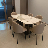 Vente en gros de chaises d'hôtel en tissu Yazhi Mobilier de chambre moderne Chaises de restaurant nordique en métal en cuir PU