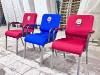 Chaises de théâtre et d'église modernes en acier inoxydable, robustes, empilables, ignifuges, à usage commercial, prix usine, vente chaude