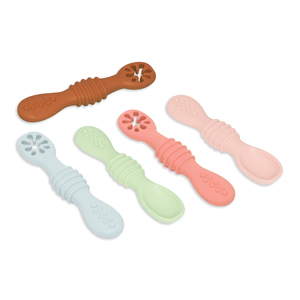 Produits pour bébés nouveau-nés OEM&ODM, cuillère en silicone de qualité alimentaire sans BPA, durable, de haute qualité, ensemble d'alimentation pour bébés en première étape - Product Image 3