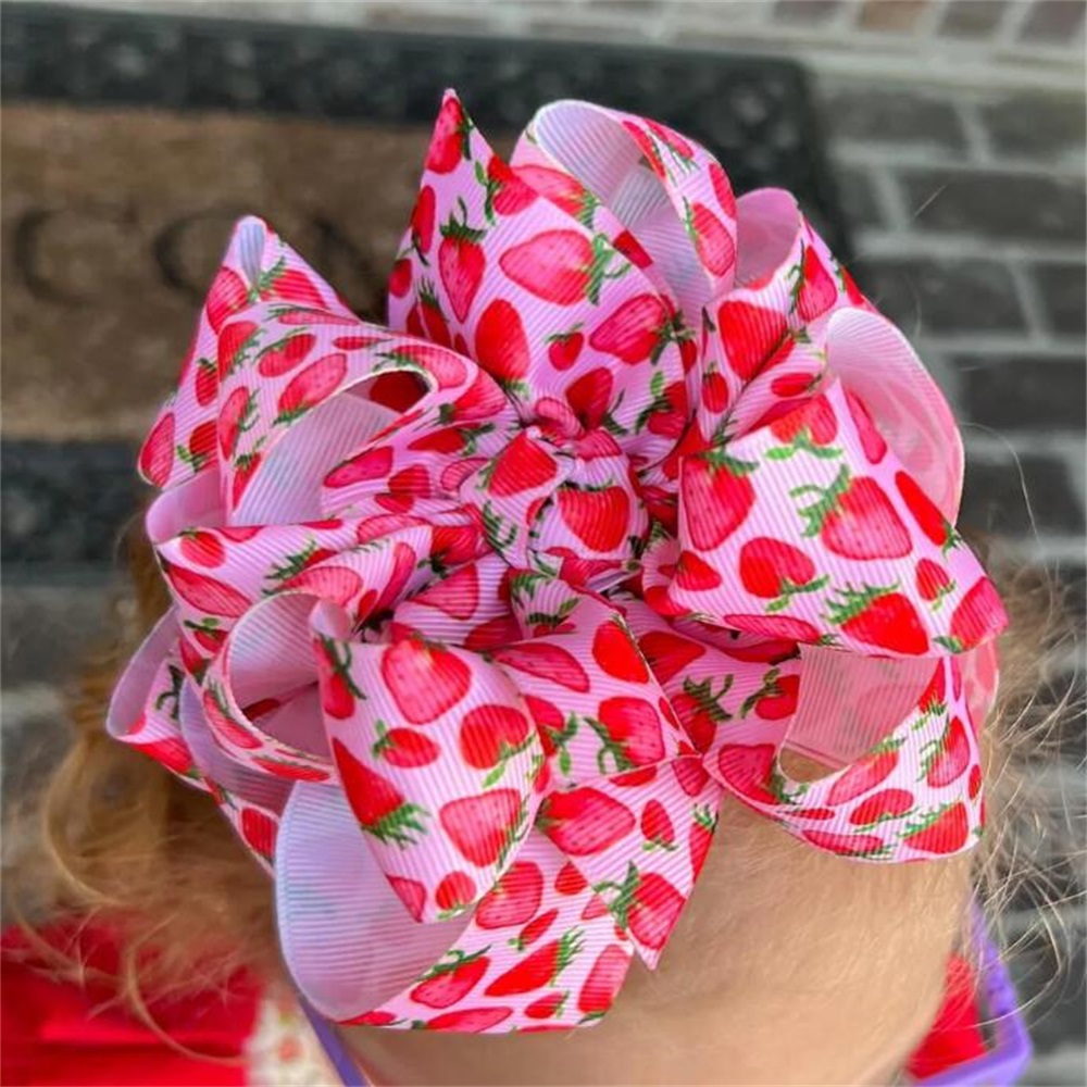 5 Clips Para El Pelo En Forma De Arco De 5 Pulgadas (12.5 Cm) - Hechos A Mano En Satén, Para Niñas Y Mamás