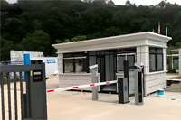 Cabine de sécurité légère en alliage d'aluminium, respirante, préfabriquée pour immeuble de bureaux, hôtel, aéroport, parking, point de contrôle