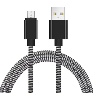 高品質の耐摩耗性ナイロン編組USBCタイプ-USBケーブル充電ケーブル10フィートのカスタマイズ可能な長さ