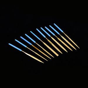 डायमंड असेटेड फ़ाइल टाइटेनियम प्लेटेड फ़ाइल धातु जैड पॉलिशिंग फ्लैट वर्ग त्रिकोण आधा राउंड फ़ाइल सेट - Product Image 3