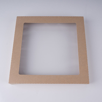 Nouveauté : Boîte à lunch rectangulaire en papier kraft brun écologique pour plats à emporter, avec couvercle transparent pour fruits et pâtisseries