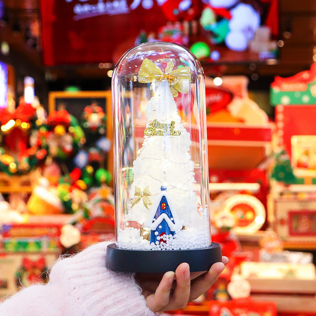 Sapin de Noël blanc - Maison bleue