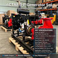 Moteur diesel 6CTA8.3-P pour pompe à eau, 8,3 L, 6 cylindres, 170 kW, pour pompe à eau, pompe à incendie