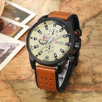 Jam Tangan Pria Quartz Curren 8250 Original Merk Ternama Fashion Kasual Mewah Tali Kulit Arloji Pria untuk Gaya Pria Reloj Hombre