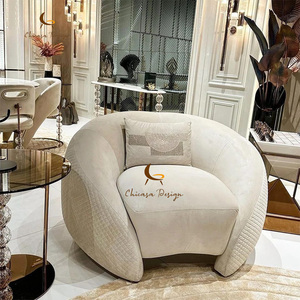 High End Designer Curved Upholstery Soft Decor Pillows Minimalist Luxury Couch Set for Villa Living Room - Product Image 3