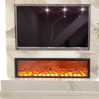 Cheminée Électrique Moderne Décorative Flamme Led 3d Cheminée Murale 220v Double Face Cheminée Électrique Avec Chaleur
