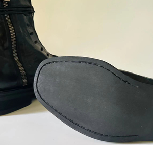 Botas Femininas de Luxo até o Joelho em Couro Genuíno, Bico Redondo, Cor Sólida, Leves e Respiráveis, Moda Outono/Primavera/Inverno - Product Image 4