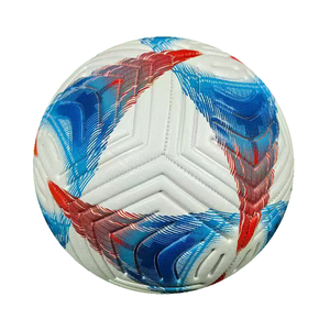 Soccer Ball White Blue Red Pattern Training Durable Inflated <b>Packing</b> <b>football</b> - Product Image 1