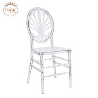 Chaises de luxe empilables en résine transparente de haute qualité pour événements et restaurants Chaises de mariage incassables et transparentes