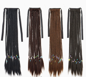 Extensions Afro Ricci Brasiliani con Coda di Cavallo Avvolgente Colore Naturale, Capelli Umani Remy a Doppia Trama - Product Image 5