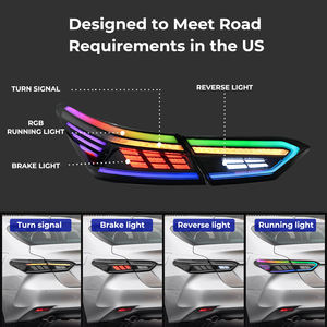 DK <span class=keywords><strong>MOTION</strong></span> Stoplicht Achterlicht LED achterlichten RGB kleur sequentieel voor TOYOTA Camry achterlicht 2016-2023 - Product Image 3