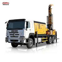 Foreuse multifonction montée sur camion CRD1000 RC à circulation inversée pour forage de puits d'eau par tarière DTH, profondeur 1000M