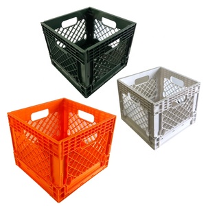 25L collapsible crate collapsible strong plastic boxes stackable foldable