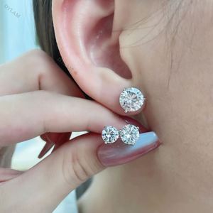 Boucles d'oreilles clous de mariée Dylam, grandes et carrées, en argent sterling 925, avec pierres CZ 5A étincelantes, bijoux de luxe pour femme - Product Image 2