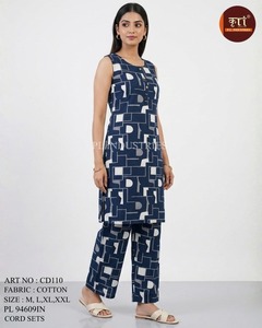 Women's Co-Ord Set Fashionable Cord Set <b>Top</b> Trousers for Office Party Wedding Casual Wear Quick Dry Cotton Modern <b>Indian</b> - Product Image 6