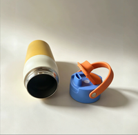 Bouteille d'eau portable en acier inoxydable isolée avec logo personnalisé, poignée en silicone et bec verseur rabattable pour le sport et les voyages
