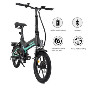 Vélo de ville électrique <span class=keywords><strong>pliant</strong></span> longue portée de belle qualité 25 KM/H 16 pouces Mini vélo électrique gros pneu City Ebike - Product Image 2