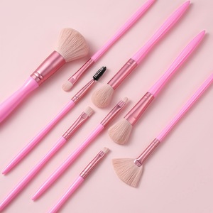 Juego de 9 brochas de maquillaje súper suaves, brocha para polvos sueltos, brocha para colorete, brocha para sombra de ojos, herramientas de belleza para principiantes, mango Canton Tower - Product Image 5