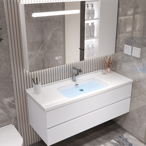Nuovo Arrivo: Mobile <span class=keywords><strong>Bagno</strong></span> Sospeso con Specchio e Vano Trucco - <span class=keywords><strong>Arredo</strong></span> Elegante per il Tuo <span class=keywords><strong>Bagno</strong></span> Moderno - Product Image 3