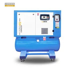 New silent compressor PM-VSD all in one manufacturer 10hp air screw compressor 7.5kw with dryer/filter /tank