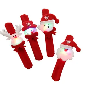 Noel süslemeleri hediye LED Santa kardan adam tokat alkış bilezik çocuklar oyuncak