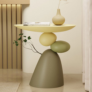 Bàn phụ phong cách Bắc Âu cho phòng khách Nội thất bê tông Thiết kế Ins Bàn cà phê đá Văn phòng tại nhà Nội thất trang trí nhà cửa - Product Image 5