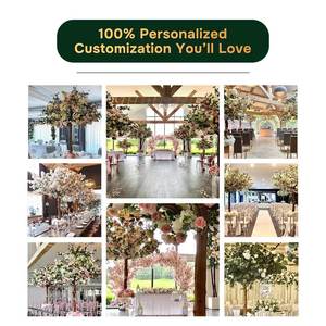 Árvore de Flores Artificiais Personalizada GNW com Centros de Flores de Cristal para Casamento - Product Image 3