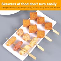 Brochettes de bambou Bbq en bâtonnets minces de viande extra longs jetables naturels plats et écologiques