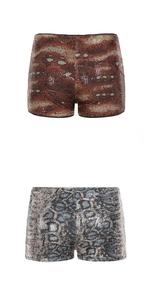 Statement Sequin & Python Shorts | Y2K Sexy Low-Waisted <b>Elastic</b> <b>Waist</b> Breathable Straight Hot Pants for a Dazzling Party Look - Product Image 6