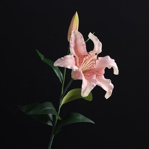 KEWEI <span class=keywords><strong>T669</strong></span> Fleurs de lys artificielles au toucher réel de luxe Décor floral rose pour mariage Présentoirs à la maison - Product Image 2