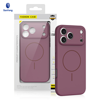Coque de protection antichoc hybride souple en TPU et PC, finition mate cerise, personnalisable, avec support magnétique pour iPhone 18 17 Pro Max