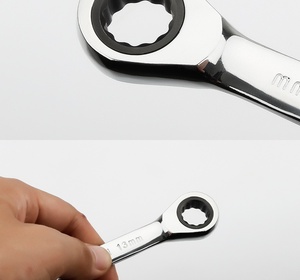 ประแจวงแหวนคู่ประแจปรับแต่งได้เครื่องมือช่าง OEM พร้อมประแจวงล้อแบนแบบผสมผสาน - Product Image 5