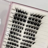 Extensions de cils en grappe œil de chat de qualité supérieure, pré-coupées et segmentées, pour pose DIY