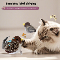 Collection de jouets pour chats : Pieuvre biomimétique, oiseau/charrette à roulettes qui couine (moineau/souris), souris/tortue/coccinelle/ehéguier à manivelle, souris Silvervine