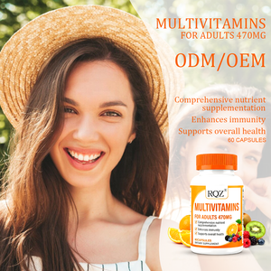 Multivitamines pour adultes 470 mg capsules, complément alimentaire complet pour le soutien des nutriments et du système immunitaire, 60 capsules, approvisionnement en vrac d'usine - Product Image 2