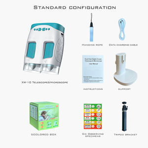 Draagbare educatieve kindermicroscoop wetenschapsset, biologische microscoop speelgoed voor kinderen, gemaakt van duurzaam <span class=keywords><strong>plastic</strong></span> - Product Image 4