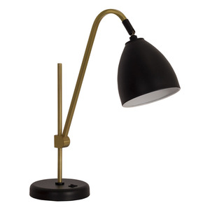 Lampe de table en résine noire de style américain, lampe de table japonaise, base en verre - Product Image 6