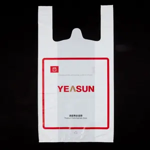 De plástico Simple bolsas de compras blanco Recycl bolso de los Pp
