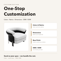 Fauteuil d'appoint rembourré en cuir bouclé avec pieds noirs, personnalisable OEM pour hôtel et salon