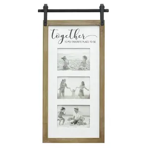Fattoria rustica personalizzata <span class=keywords><strong>porta</strong></span> da fienile in legno marrone naturale 5x7 Collage <span class=keywords><strong>cornice</strong></span> per <span class=keywords><strong>foto</strong></span> montata a parete per camera da letto ingresso familiare - Product Image 1