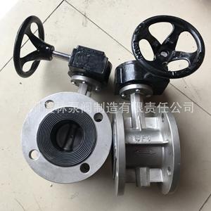 Vanne papillon à bride en acier inoxydable D341X-16P D341F-16P avec structure à bille en PTFE, caractéristiques résistantes à la corrosion - Product Image 1