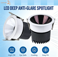 Spot LED encastré COB 7W 12W 18W anti-éblouissement pour plafond, idéal pour la maison et les projets intérieurs – Vente directe usine