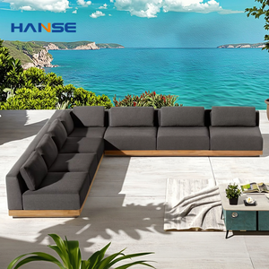 Гостиничная вилла на заказ современный сад + подушка + диваны наборы для дивана на открытом воздухе мебель для патио из тикового дерева - Product Image 1